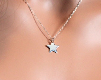 Sterling Silver Star Necklace, Star Necklace, Silver Star Necklace, Delicate Star Necklace, Simple Star Necklace, Minimalist Star Necklace