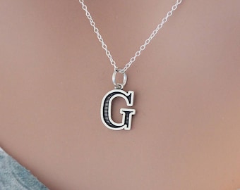 Sterling Silber Initial G Halskette