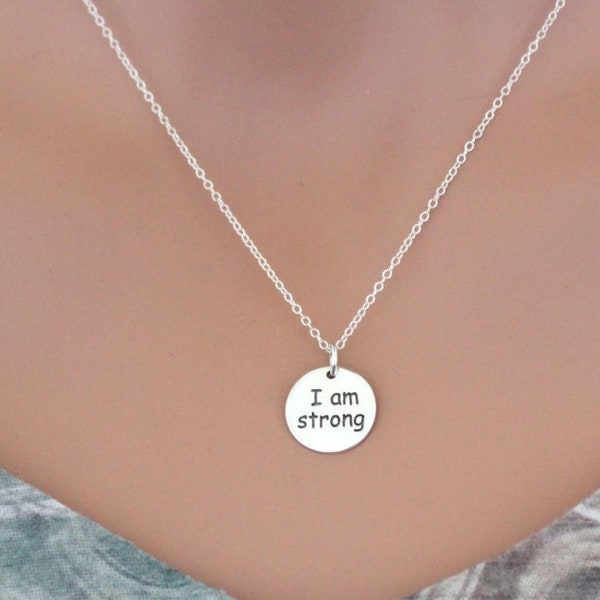 Be Strong Necklace Etsy