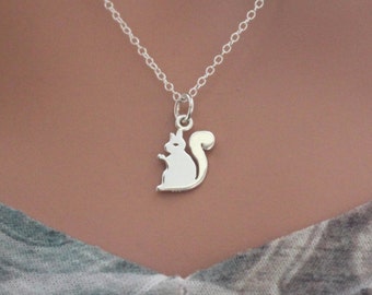 Sterlingzilveren eekhoorn bedelketting: dierensieraden