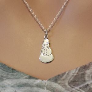 Schneemann Halskette, Schneemann Charm Halskette, Schneemann Halskette, Winter Schneemann Halskette, Jack Frost Halskette, Jack Frost Charm