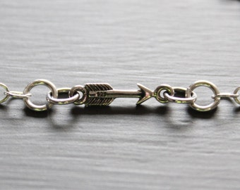 Sterling Silber Pfeil Bettelarmband: Minimalistischer Schmuck