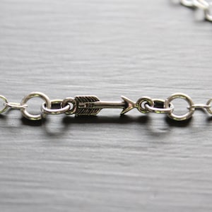 Sterling Silver Arrow Charm Bracelet, Arrow Connector Bracelet, Silver Arrow Bracelet, Arrow Bracelet, Arrow Charm Bracelet, Tiny Arrow