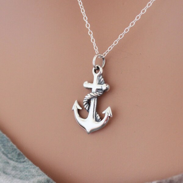 Anchor Necklace Etsy