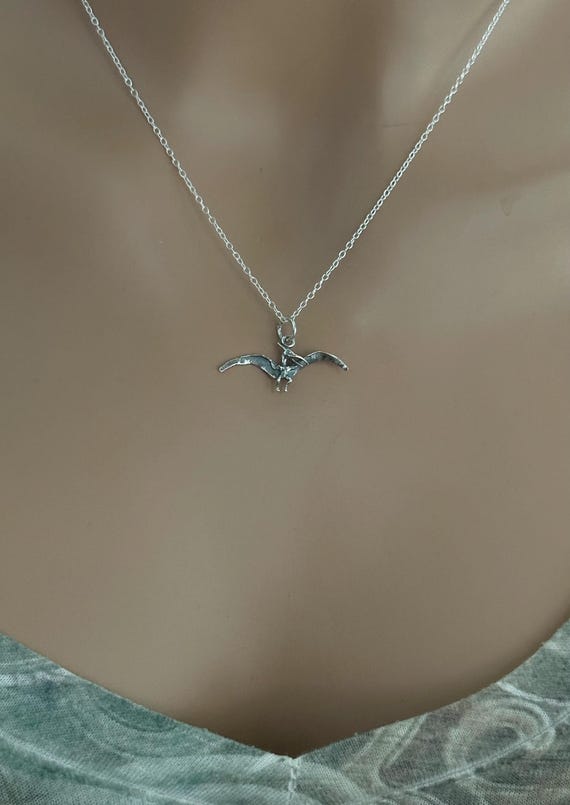 Alhudapk 875 Stamp On Jewelry Dinosaurs Pterodactyl Necklace