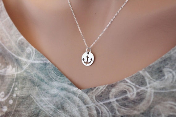 Navy store seal necklace