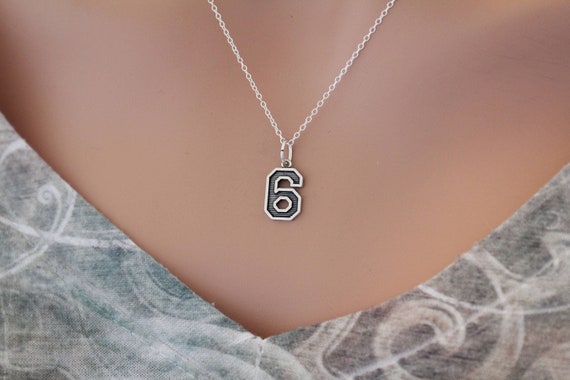Number 6 Sterling Silver Charm Number 6 Sterling Silver Charm