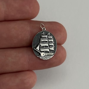 Sterling Silver Pirate Ship Charm, Sterling Silver Pirate Ship Pendant, Silver Pirate Ship Charm, Silver Pirate Ship Pendant, Pirate Charm