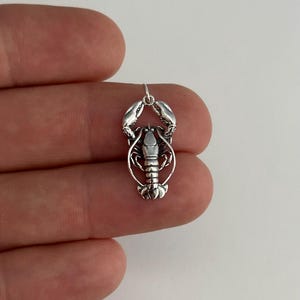 Sterling Silver Lobster  Charm, Silver Lobster Pendant, Silver Lobster Charm, Silver Lifelike Lobster Charm, Silver Lifelike Lobster Pendant