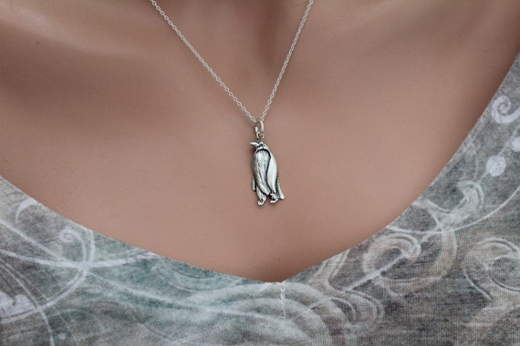 Etsy shop penguin necklace