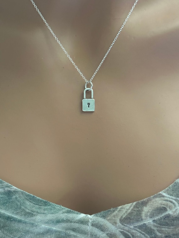 Padlock Charm Oxidized Sterling Silver Padlock Charm Oxidized Sterling Silver