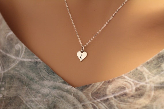 Buy Sterling Silver W Letter Heart Necklace, Silver Tiny Stamped W Initial  Heart Necklace, Stamped W Letter Charm Necklace, W Initial Necklace Online  in India - Etsy