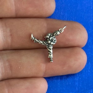 Sterling Silber Kampfkunst Charme, Sterling Silber 3D Kampfkunst Charme, Kampfkunst Charme, Kampfkunst Anhänger, Kampfkunst Charme
