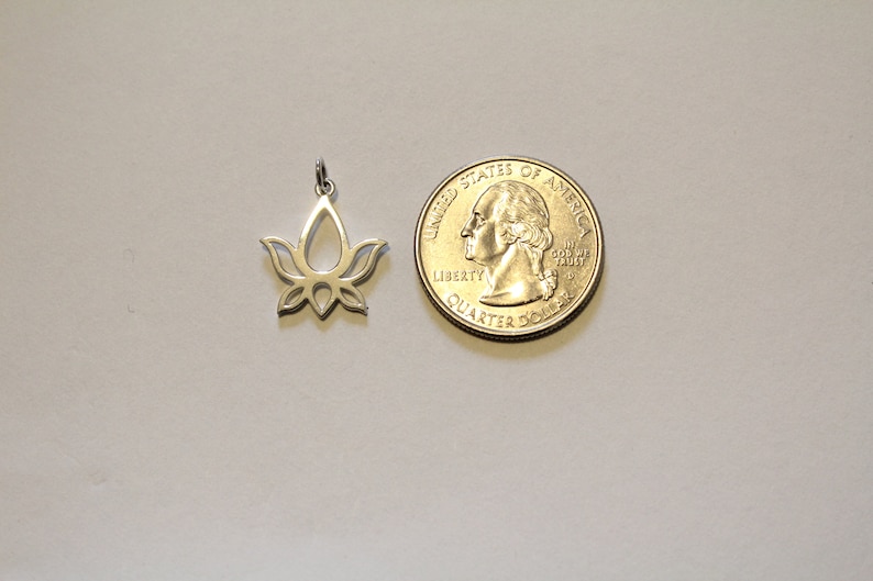 Sterling Silver Lotus Blossom Charm Lotus Blossom Charm Beautiful Lotus Flower Charm Sterling Silver Lotus Pendant Lotus Flower Pendant