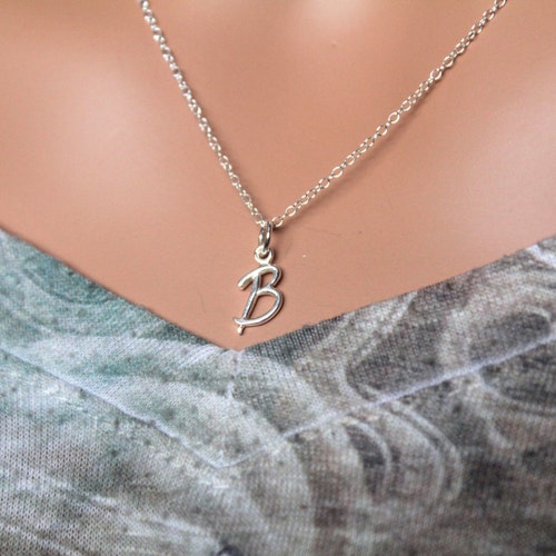Initial Letter B Necklace Gold & Diamond Pendant For Women – Shiree Odiz