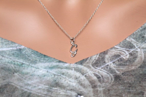 G letter necklace best sale