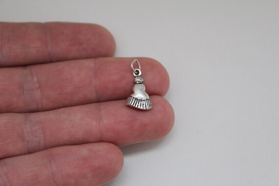 Winter Ski Hat Charm Sterling Silver Antiqued Finish Winter Ski Hat Charm Sterling Silver Antiqued Finish