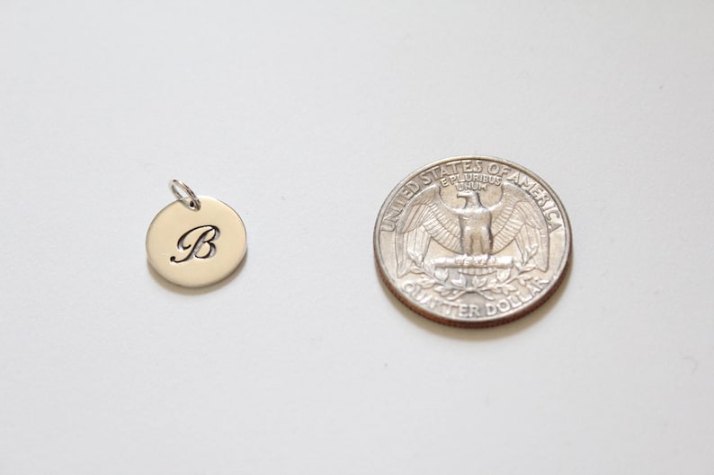 Letter B Charm Letter B Pendant Large B Letter Charm Cursive B Initial Pendant B Charm Sterling Silver Cursive Circular B Initial Charm