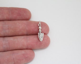 Sterling Silver Gardening Trowel Charm: Shovel Pendant
