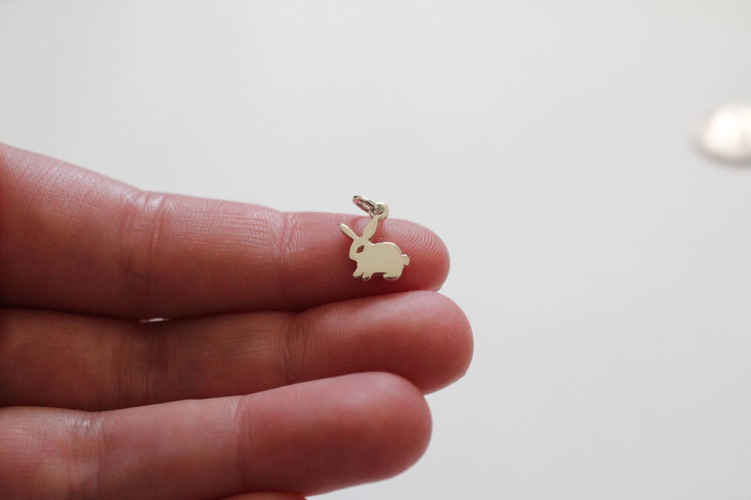 Sterling Silver Bunny Charm, Silver Bunny Rabbit Charm, Bunny Charm ...