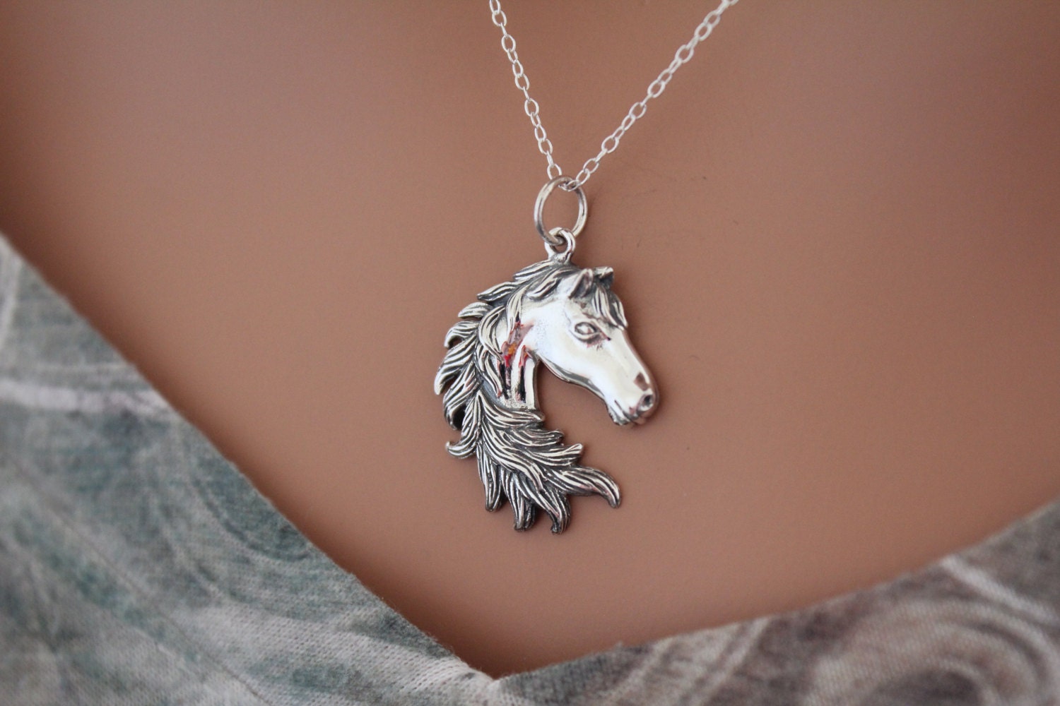 Sterling silver horse necklace Sterling silver horse necklace
