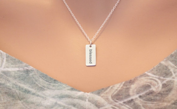 Sterling silver blessed necklace deals