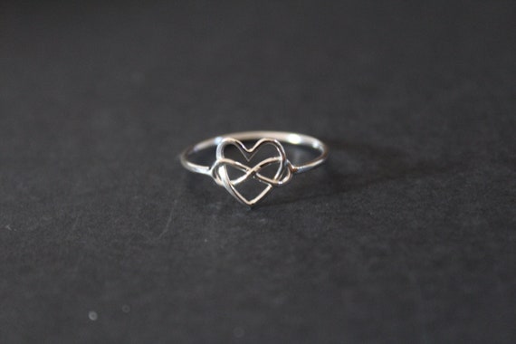 925 Sterling Silver Infinity Heart Ring Ladies Girls Size 5-10 Thumb – Sterling  Silver Fashion