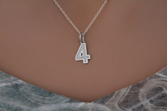 Four Charm Necklace Sterling Silver 
