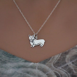 Sterling Silver Corgi Dog Charm Necklace Silver Corgi Dog - Etsy