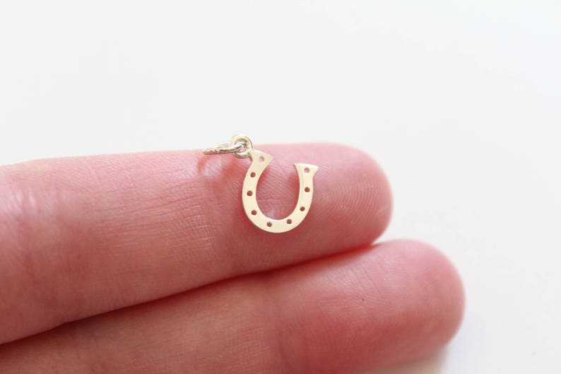 Sterling Silver Horseshoe Charm, Horseshoe Pendant, Silver Horseshoe Charm, Silver Horseshoe Pendant, Tiny Horseshoe Charm, Little Horseshoe image 2