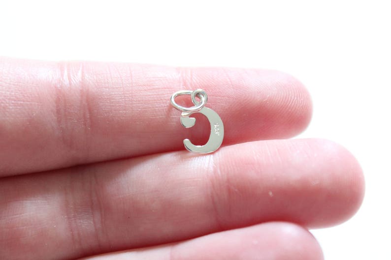 Typewriter C Initial Charm C Initial Sterling Silver Lowercase C Initial Charm C Charm Large C Letter Pendant Letter C Charm Initial C