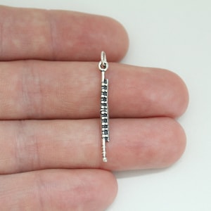 Sterling Silver Flute Charm, Sterling Silver Flute Pendant, Silver Flute Charm, Silver Flute Pendant, Flute Charm, Flute Pendant