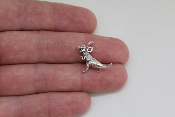 Tyrannosaurus Rex 3D Charm Sterling Silver Tyrannosaurus Rex 3D Charm Sterling Silver