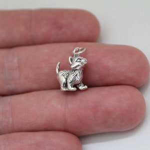 Sterling Silver Kitten Charm, Sterling Silver Kitten Pendant, Sterling Silver Cat Charm, Silver Kitten Charm, Silver Cat Charm, Cat Pendant