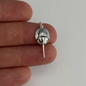 Sterling Silver Horseshoe Crab Charm, Sterling Silver Horseshoe Crab Pendant, Silver Horseshoe Crab Charm, Silver Horseshoe Crab Pendant