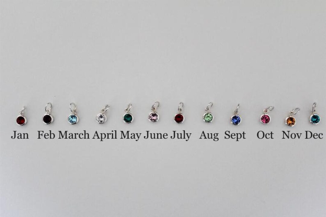 Ag Sterling - January Sterling Silver & CZ Birthstone Hearts Charm main image 0