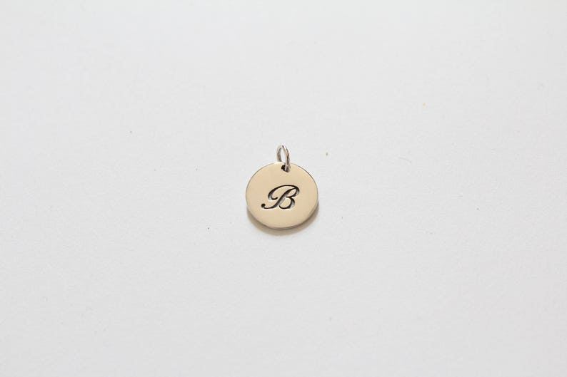 Letter B Charm Letter B Pendant Large B Letter Charm Cursive B Initial Pendant B Charm Sterling Silver Cursive Circular B Initial Charm