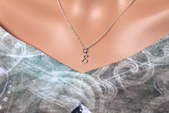 Sterling silver E initial Sterling silver E initial