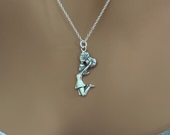 Ciondolo Cheerleader In Argento Sterling 925 Con Anello A