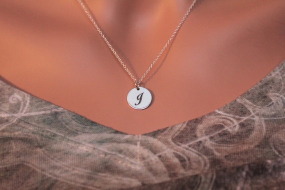 Sterling Silver Cursive Circular J 
