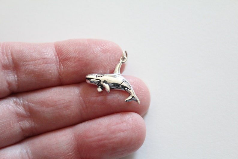 Sterling Silver Killer Whale Charm Sterling Silver Orca Etsy