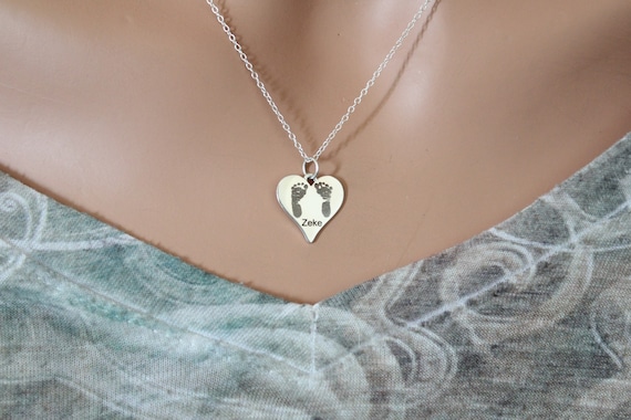 custom baby footprint charm