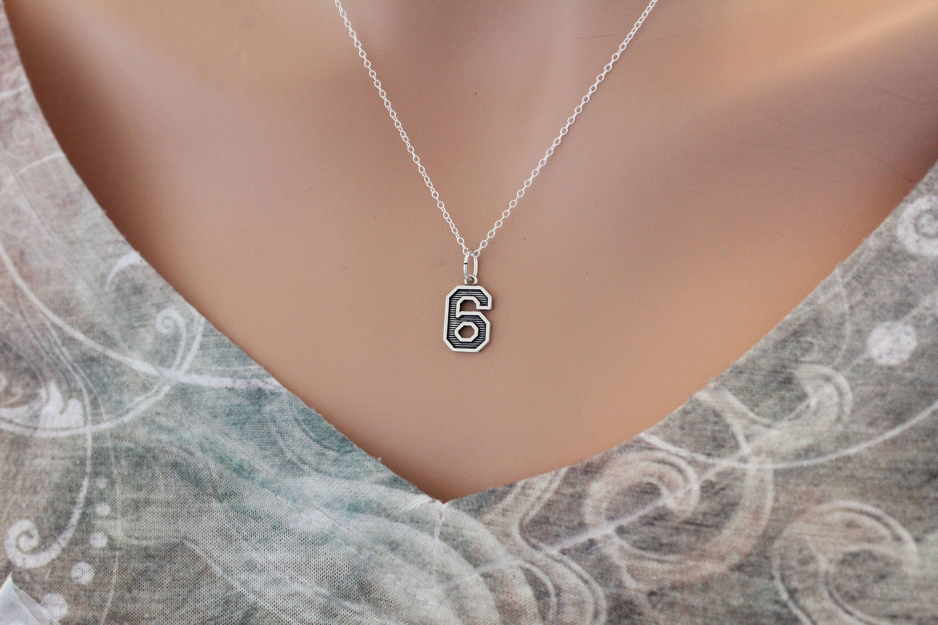 ★SENTIMENTS★ NO.449 [SILVER] NECKLACE Figaro Chain Necklace 6.5mm Solid Sterling Silver 24