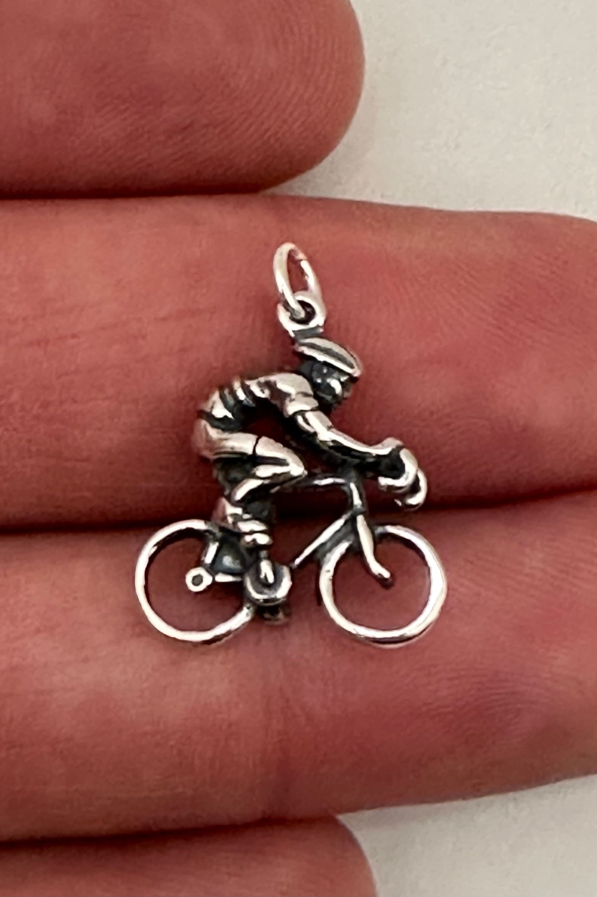 Precious Stars Sterling Silver Oxidized Trike Motorcycle Charm - .925 Silver