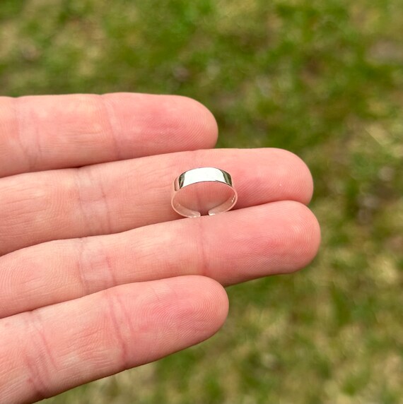 Anello Da Piede In Argento Sterling 925 - Larghezza 4 Mm Regolabile | Design Minimalista Ed Elegante - Foto 9