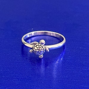 Sterling Silver Baby Sea Turtle Ring, Silver Baby Sea Turtle Ring,Silver Sea Turtle Ring, Sterling Silver Baby Turtle Ring, Baby Turtle Ring