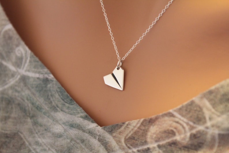 paper airplane charm