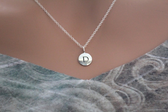 Offset Lowercase Initial Necklace (1 Initial)