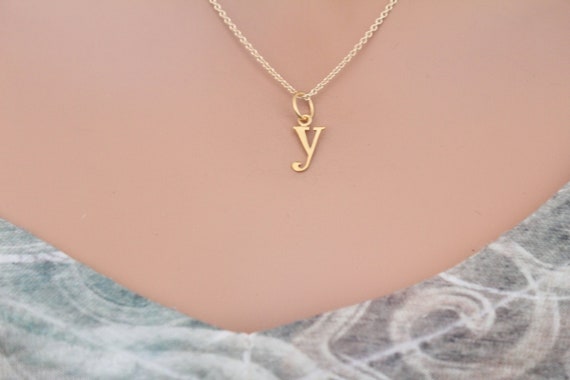 Gold Typewriter Lowercase Y Initial 