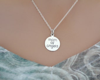 Collana In Argento 925 'Mommy Of An Angel' - Ricordo Per Perdita Gravidanza